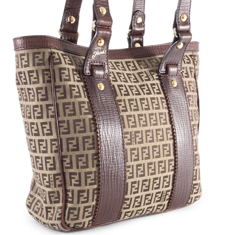 Fendi Zucca Tote Bag in Beige Zucchino RUGATO 8BH161 - Picture 3 of 16